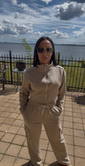 Cargo Jogger & Zip Crop Jacket Set